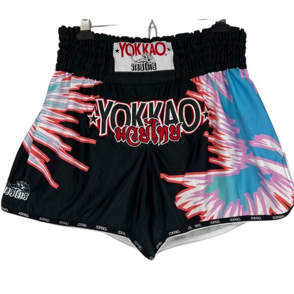 Yokkao Shorts Mens XL MMA Muay Thai boxing Fight Trunks Black/Blue/Pink - Picture 5 of 5
